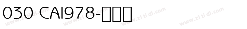 030 CAI978字体转换